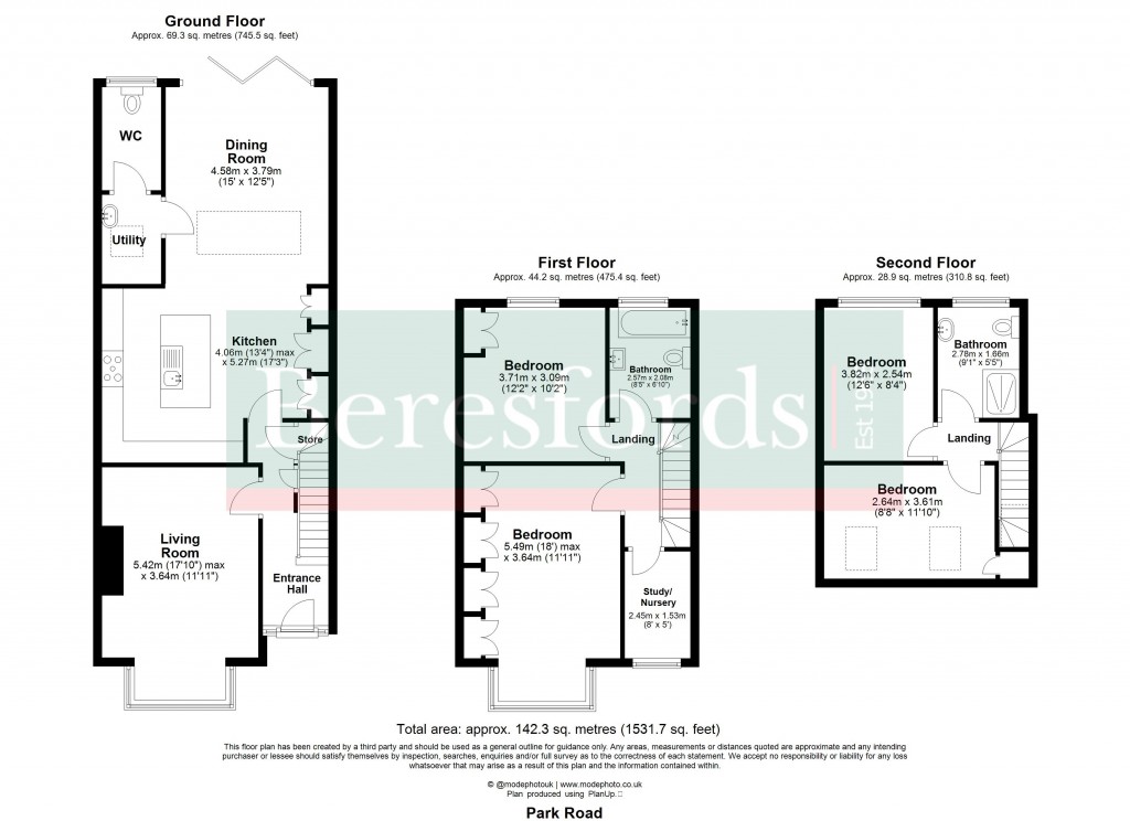 Floorplans For Brentwood, Essex