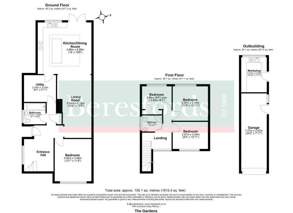 Floorplans For Doddinghurst, Brentwood, Essex
