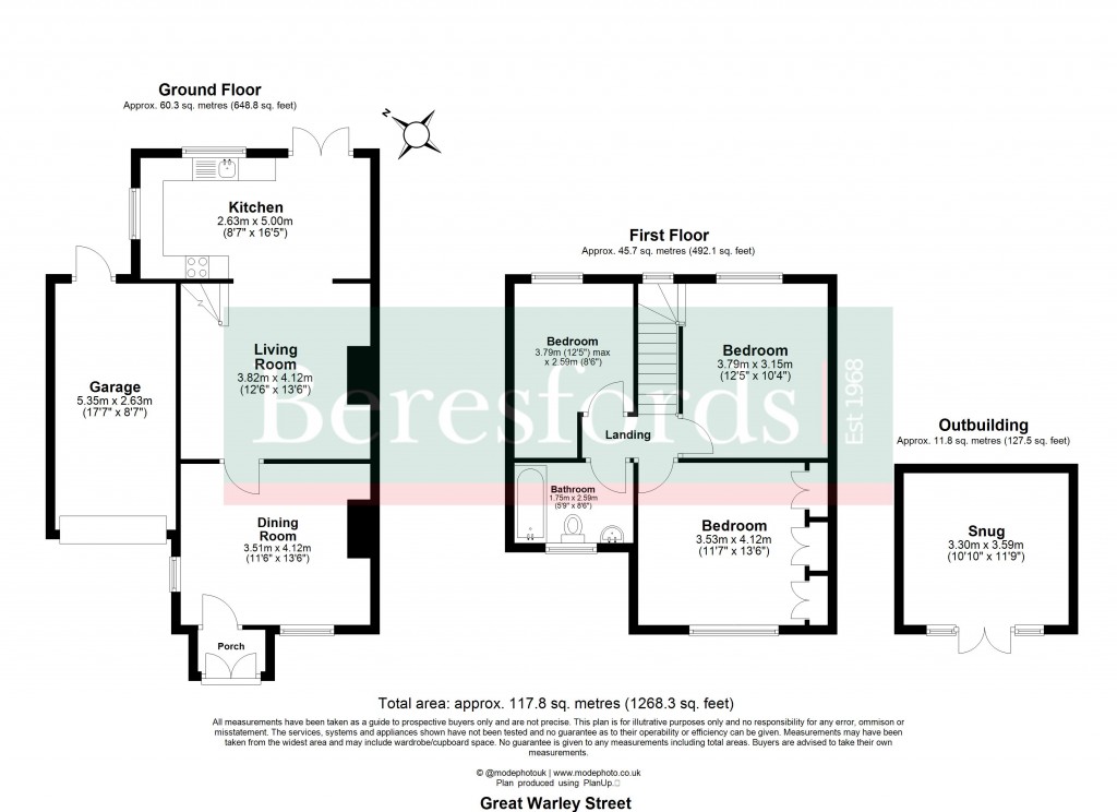 Floorplans For Great Warley, Brentwood, Essex