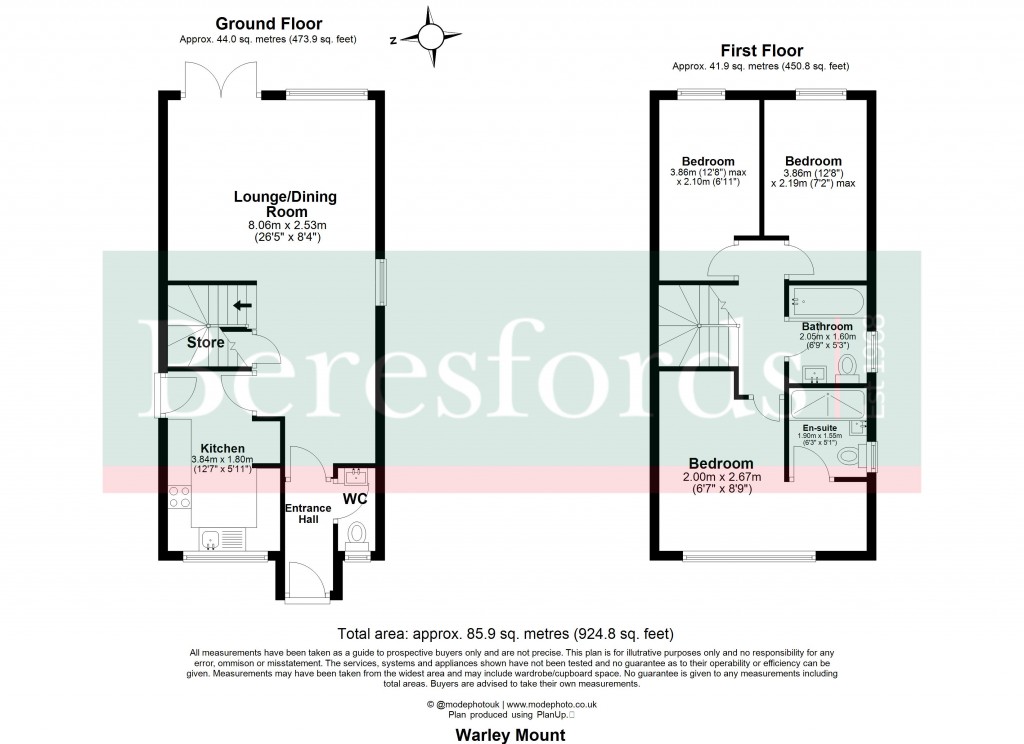 Floorplans For Warley, Brentwood, Essex