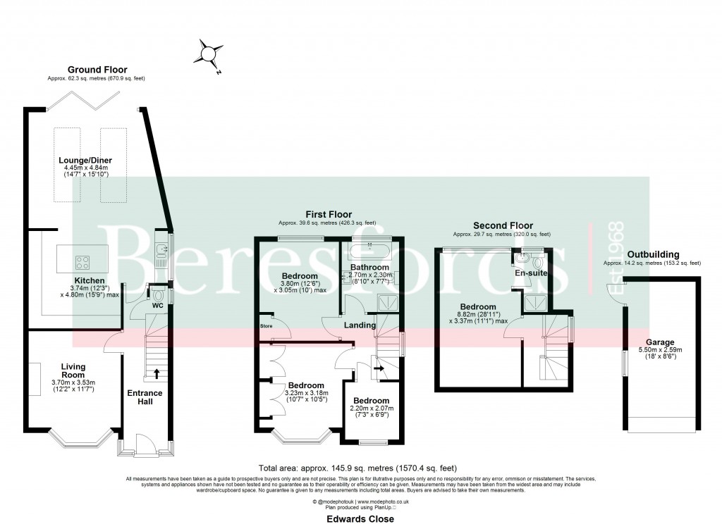 Floorplans For Hutton, Brentwood, Essex