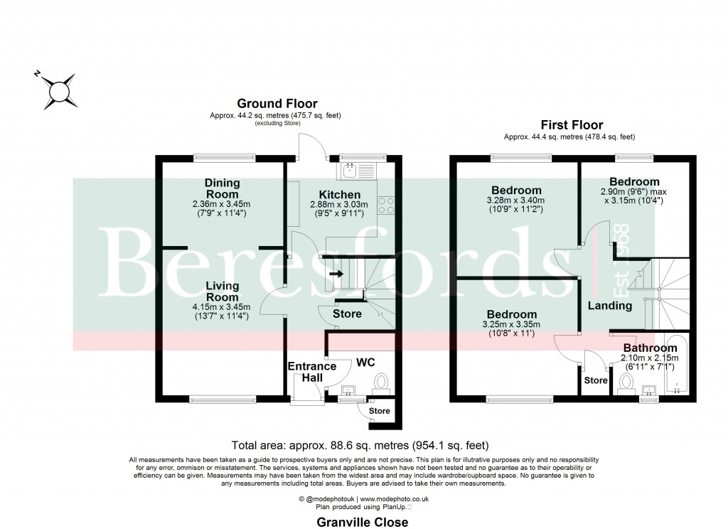 Floorplans For Billericay, Essex