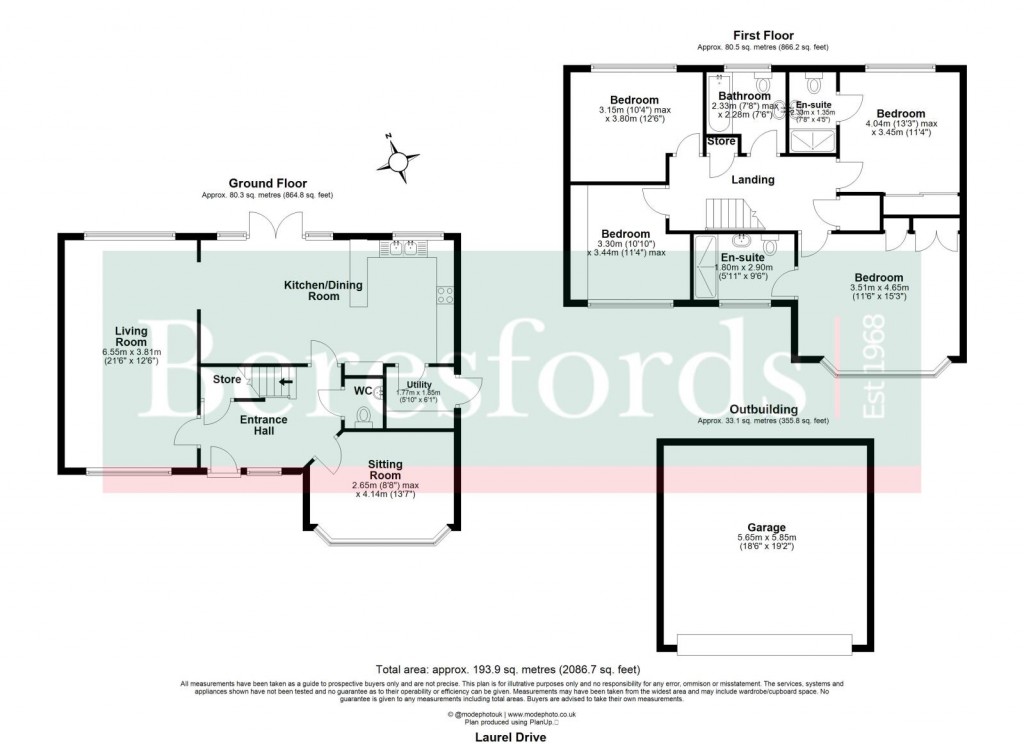 Floorplans For Bulphan, Upminster, Essex