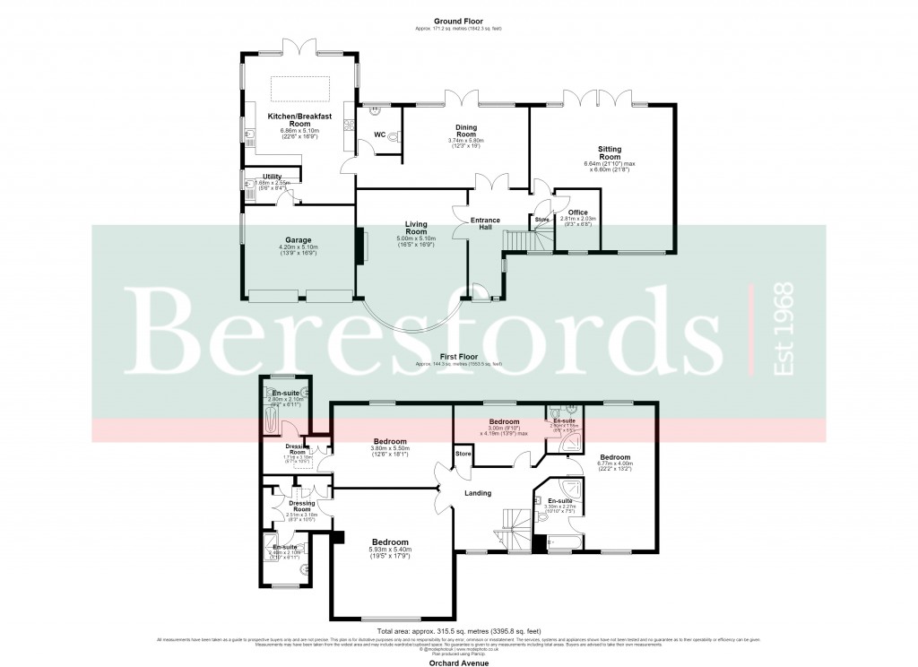 Floorplans For Ramsden Bellhouse, Billericay, Essex