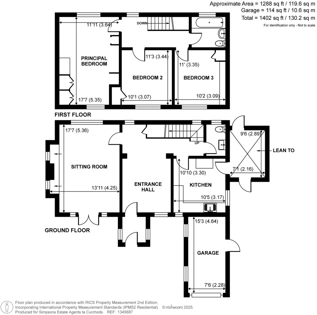 Floorplans For Lower Road, Great Bookham, Surrey