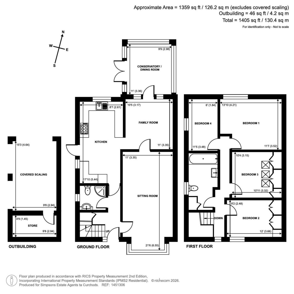 Floorplans For Lower Road, Great Bookham, Surrey