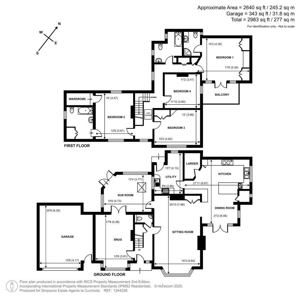 Floorplans For Lower Road, Effingham, Surrey