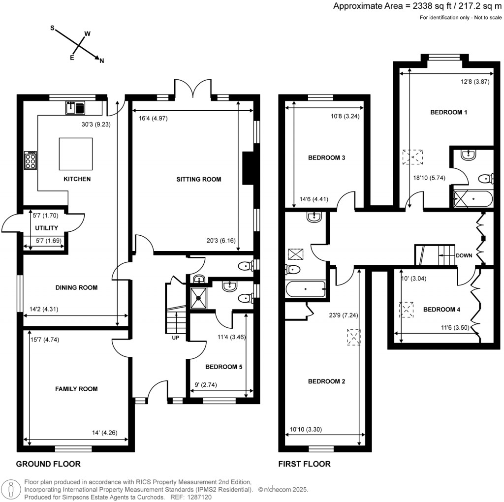 Floorplans For The Glade, Fetcham, Surrey