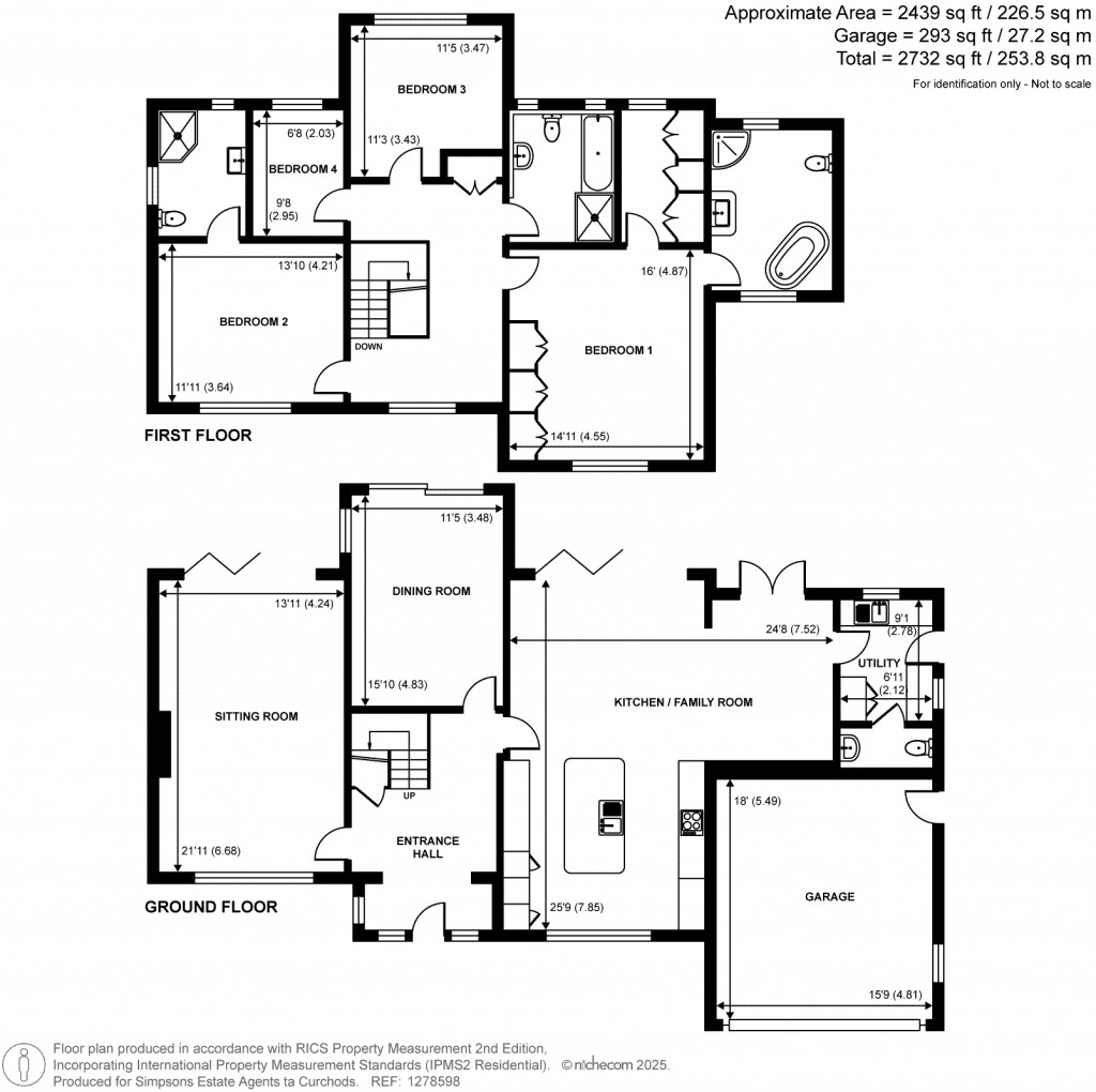 Floorplans For The Mount, Fetcham, Surrey