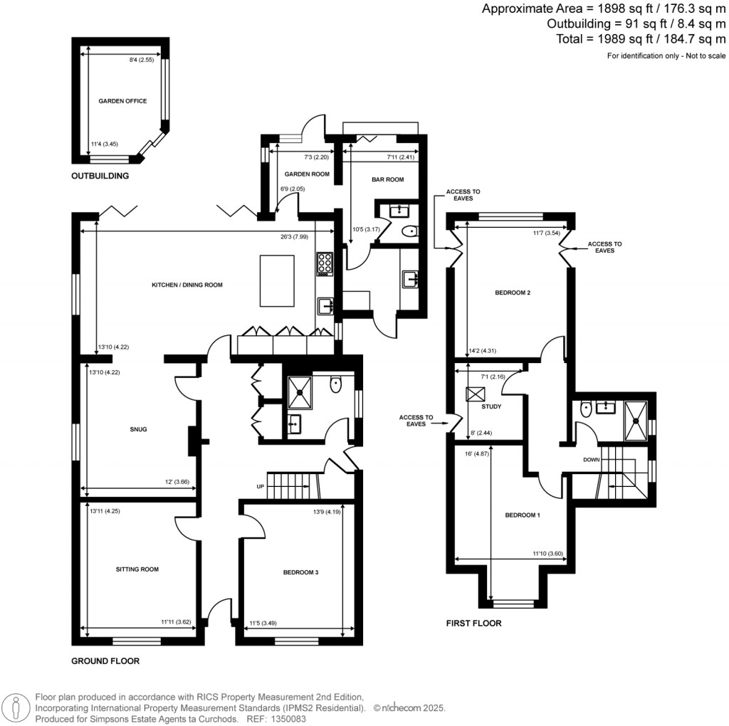 Floorplans For Lower Road, Great Bookham, Surrey