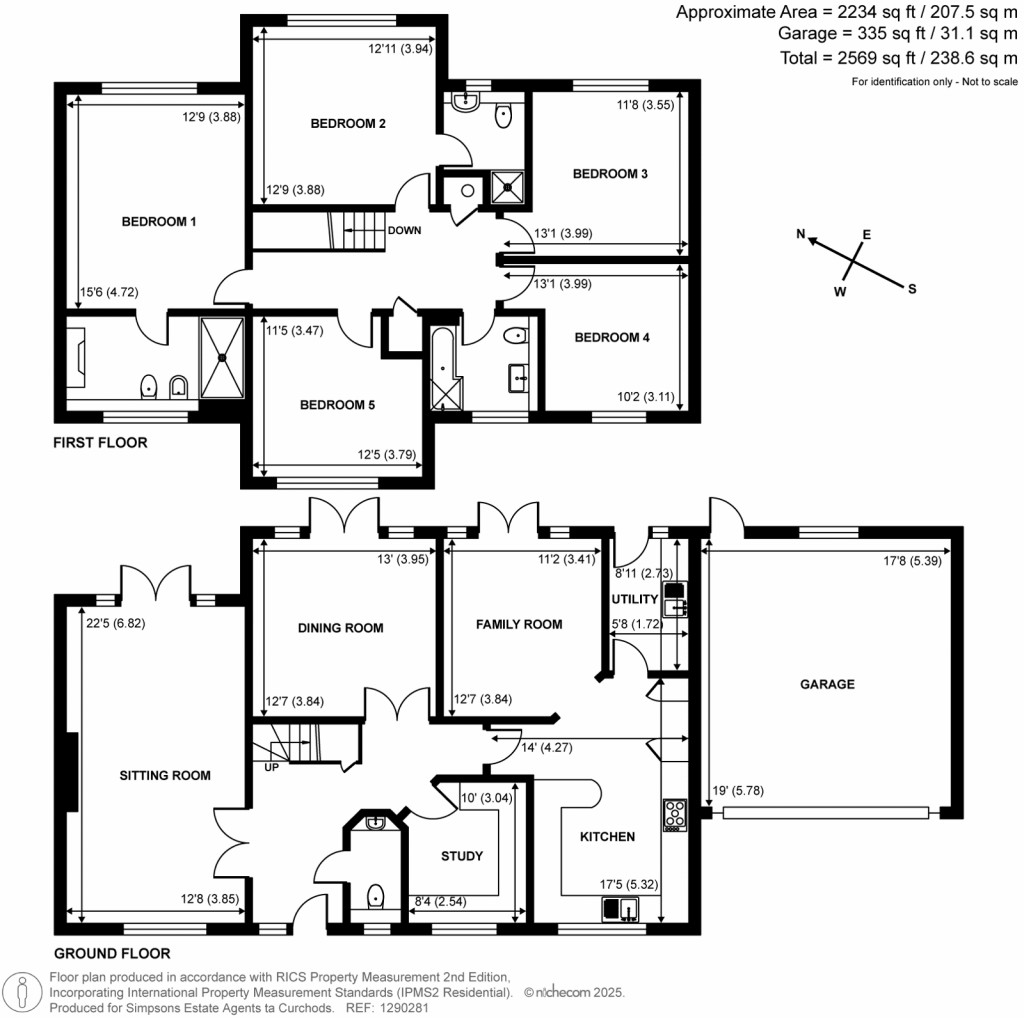 Floorplans For Great Bookham, Leatherhead, Surrey
