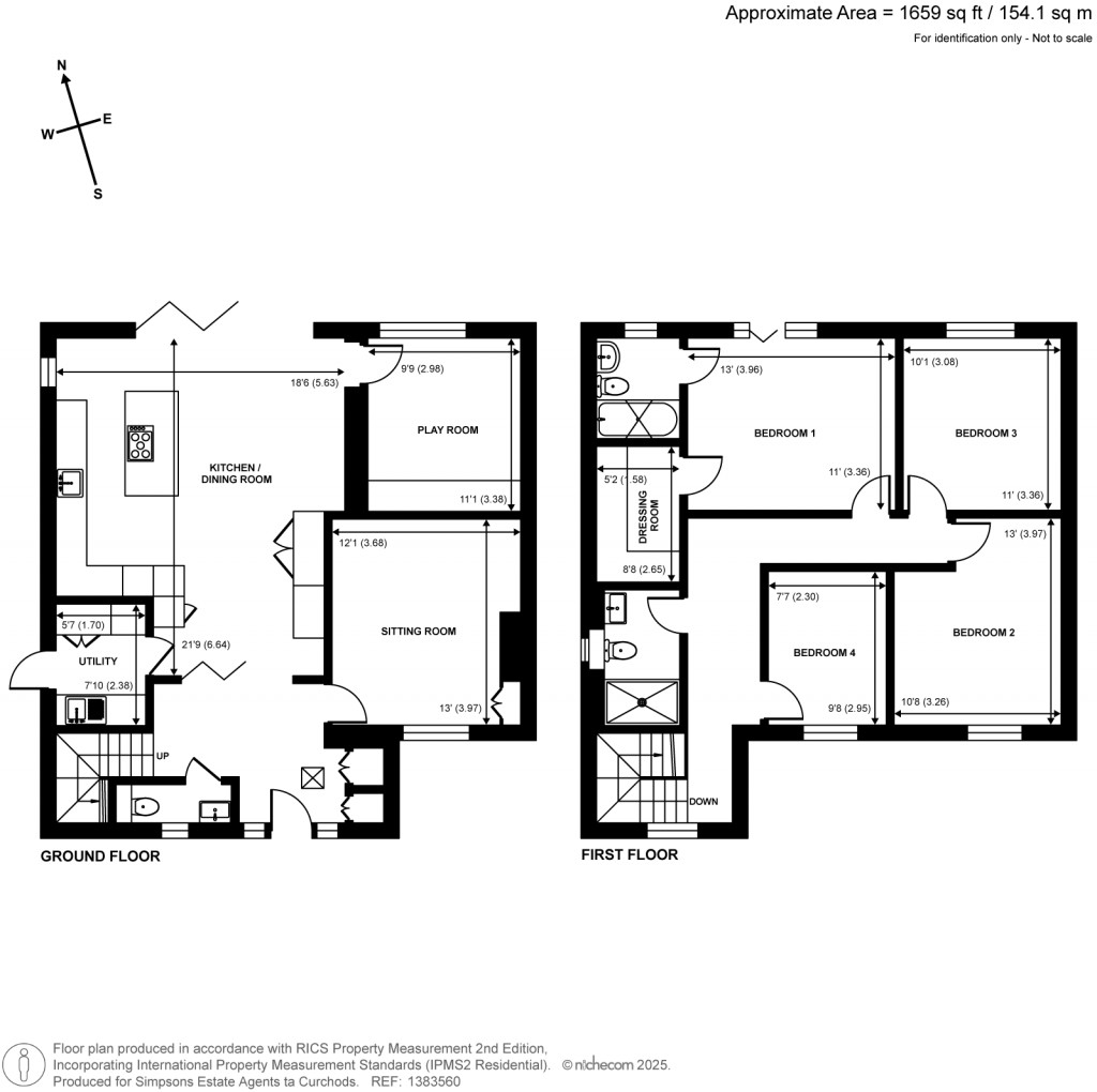 Floorplans For Friars Orchard, Fetcham, Surrey