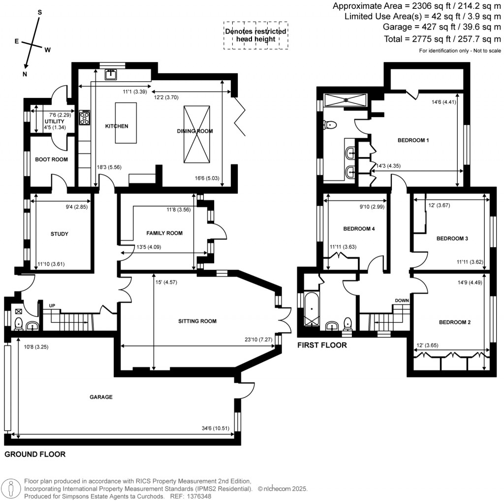 Floorplans For The Ridgeway, Fetcham, Surrey