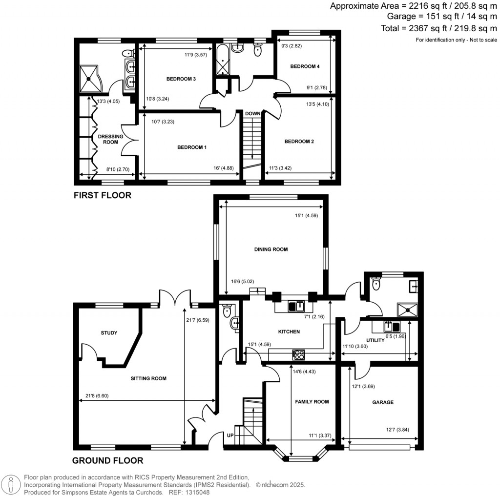 Floorplans For Hawks Hill Close, Fetcham, Leatherhead