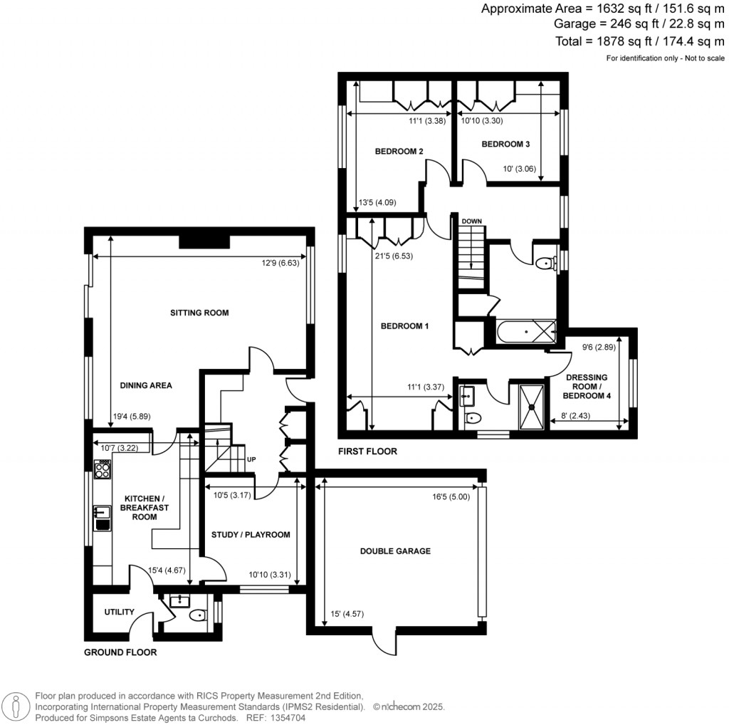 Floorplans For Fox Lane, Little Bookham, Surrey