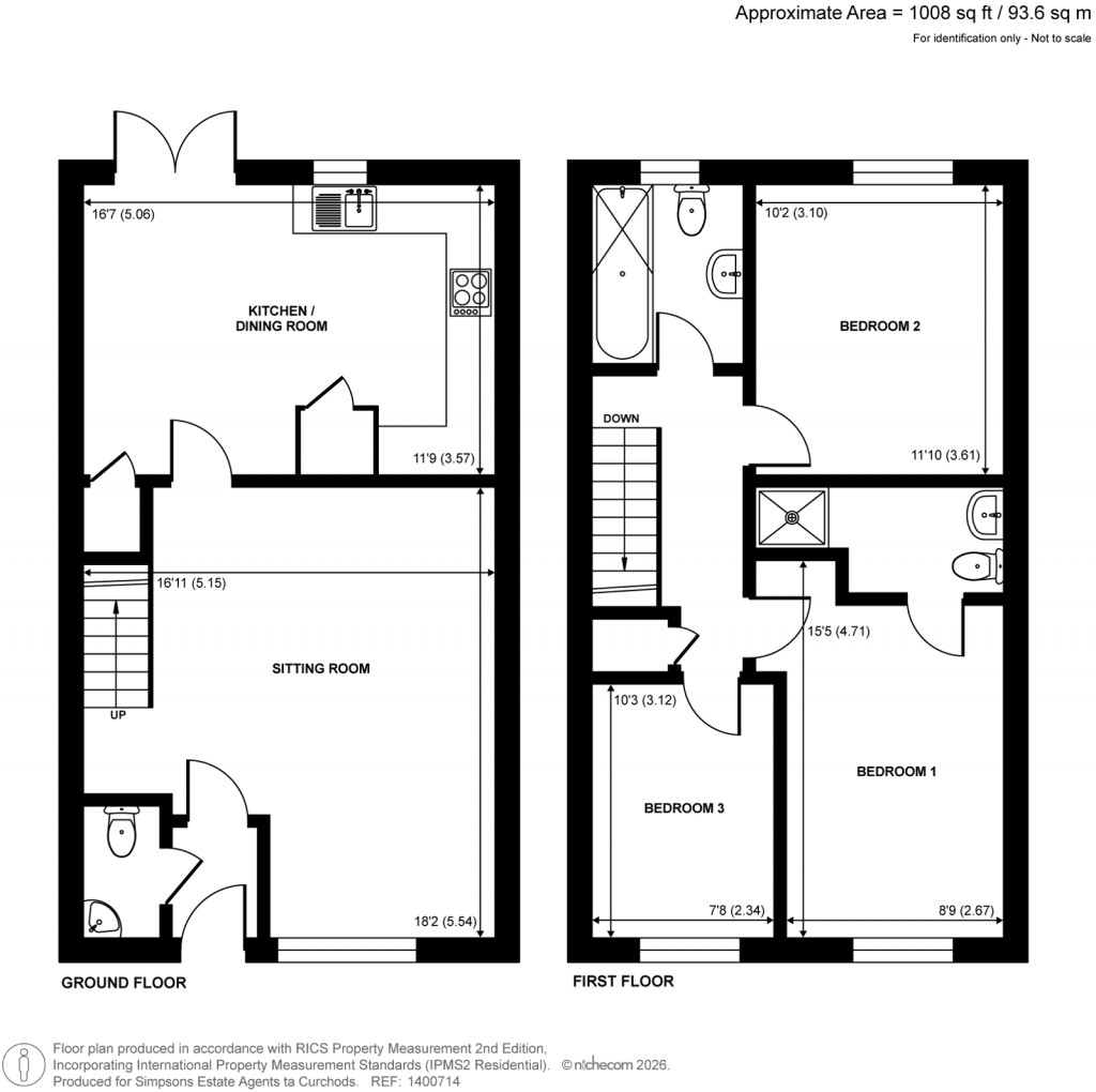 Floorplans For Cartwright Drive, Chertsey, Surrey