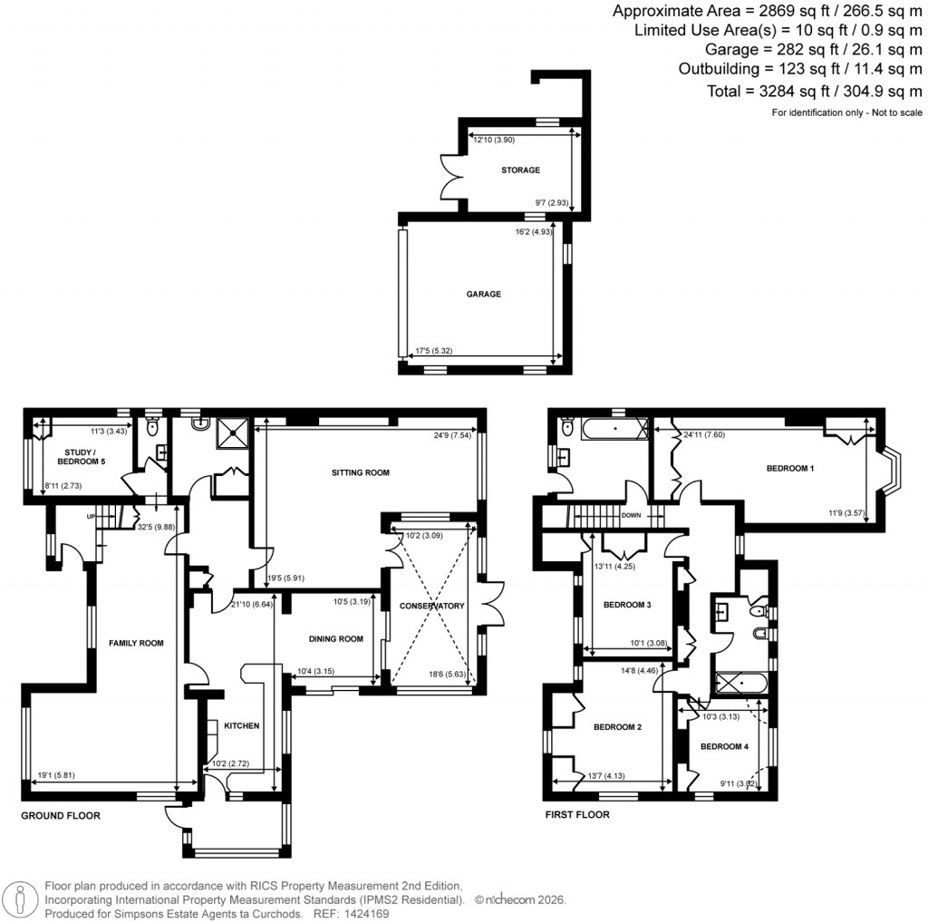 Floorplans For Manor House Lane, Bookham, Surrey