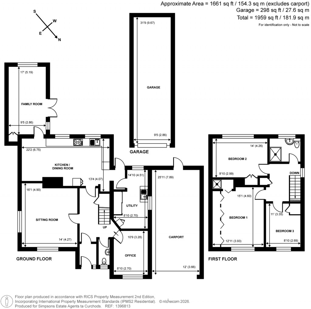 Floorplans For Harecroft, Fetcham, Surrey