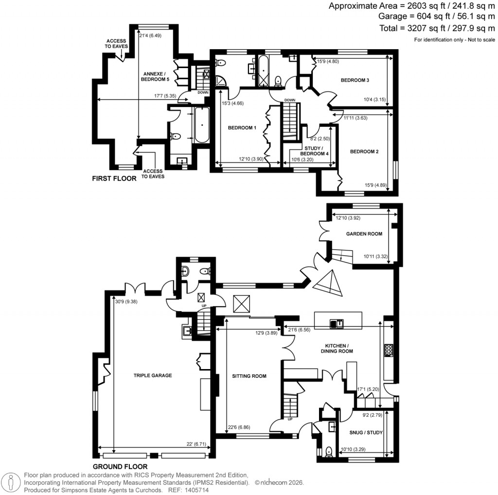 Floorplans For Ridgelands, Fetcham, Surrey