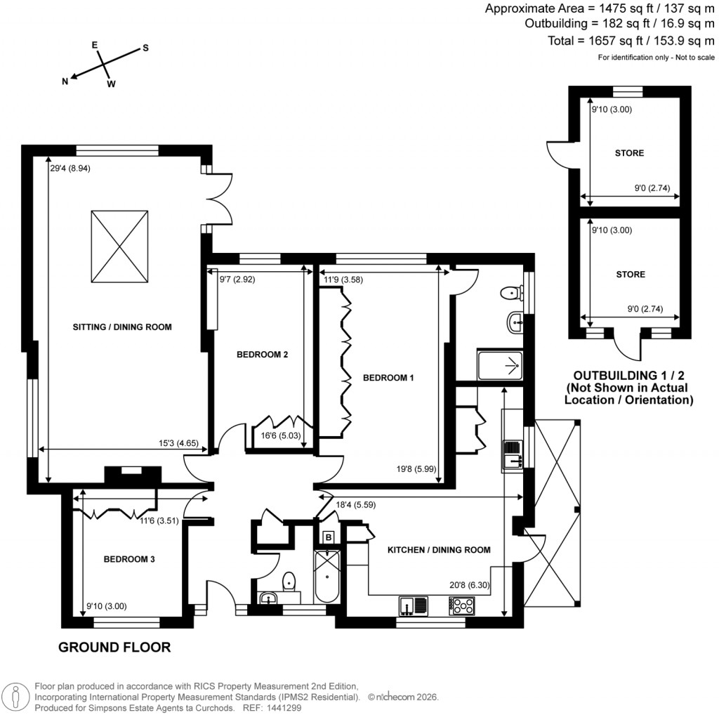 Floorplans For Great Bookham, Leatherhead, Surrey