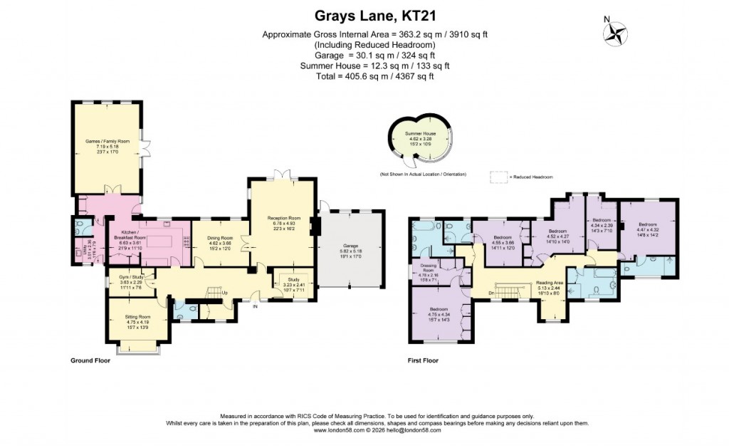 Floorplans For Ashtead, Surrey