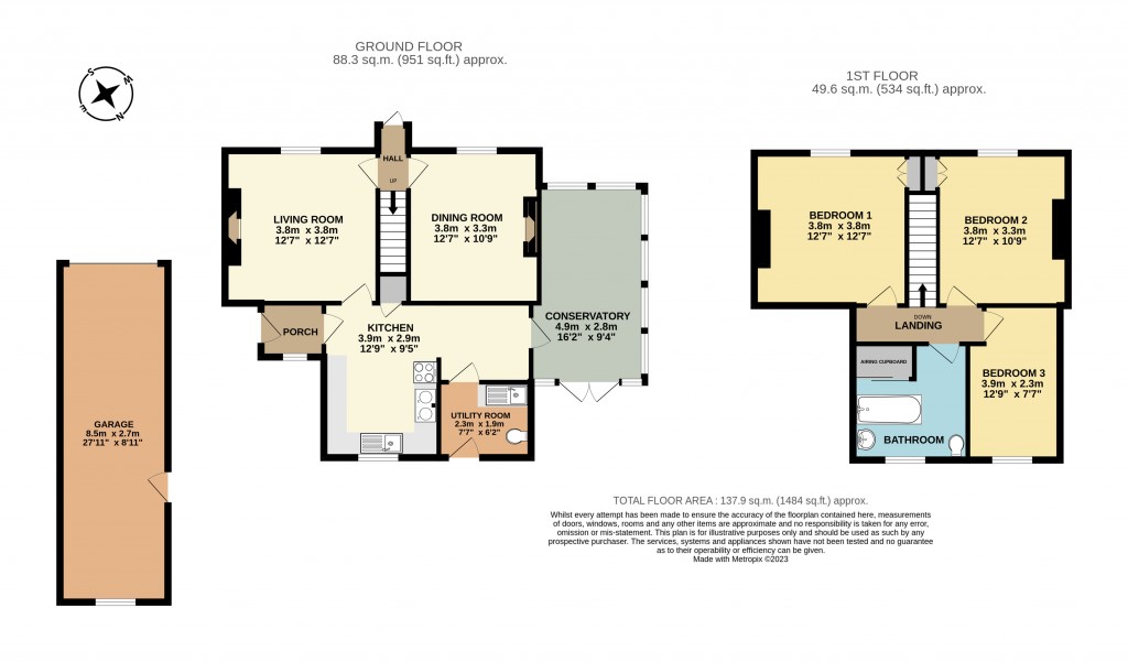 Floorplans For Salt Box Lane, Oldwood, Tenbury Wells