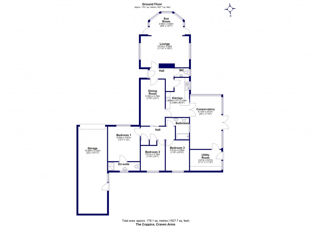 Floorplans For Clun Road, Craven Arms, Shropshire