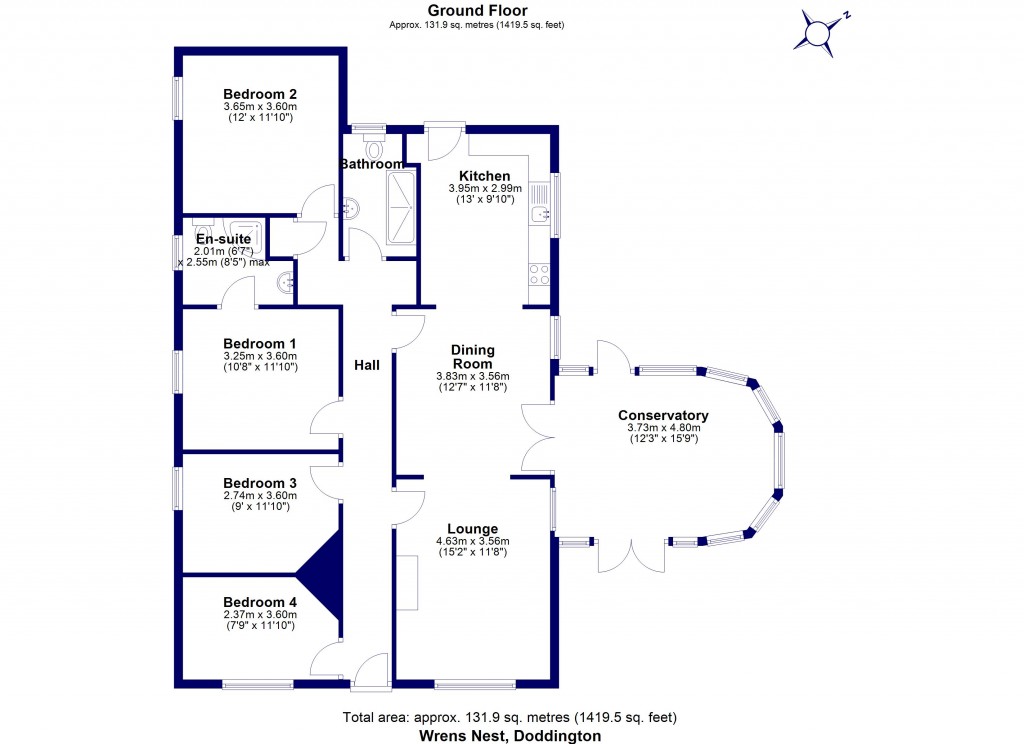 Floorplans For Doddington, Hopton Wafers, Kidderminster