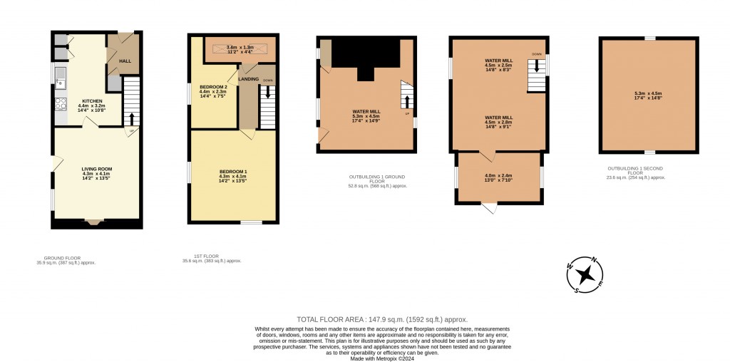Floorplans For Mortimers Cross, Leominster, Herefordshire