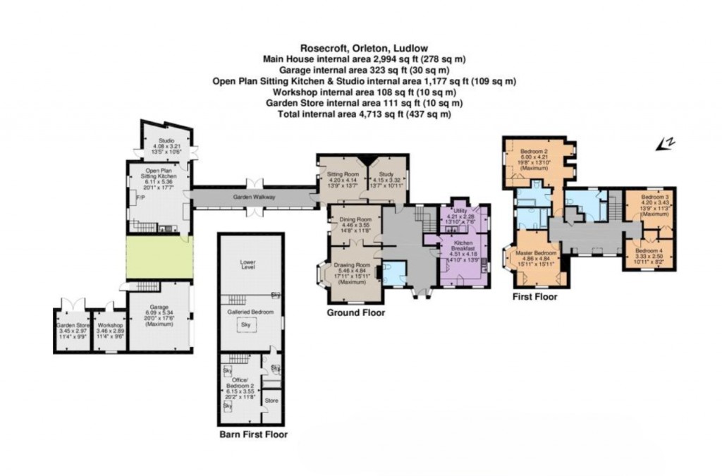 Floorplans For Orleton, Ludlow, Shropshire