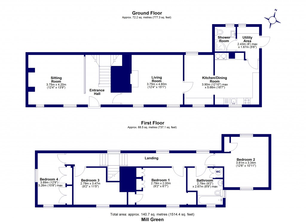 Floorplans For Stansbatch, Leominster, Herefordshire