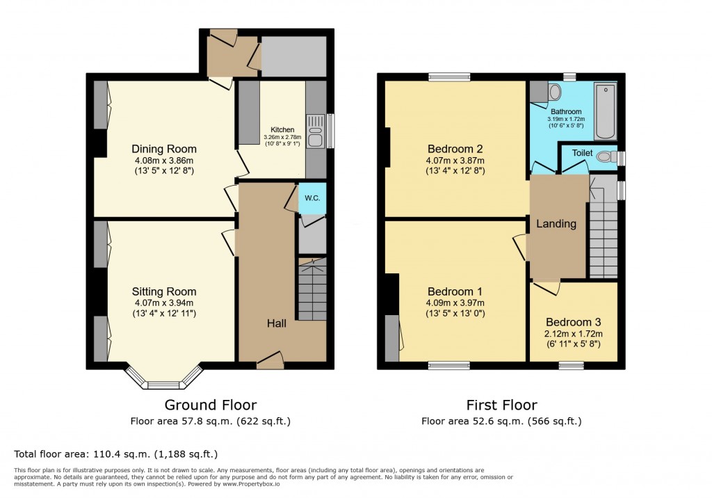 Floorplans For Tycoch Cottages, Caersws, Powys