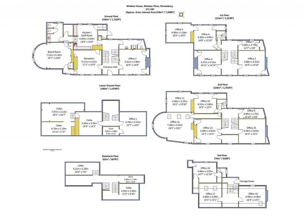 Floorplans For Windsor Place, Shrewsbury, Shropshire