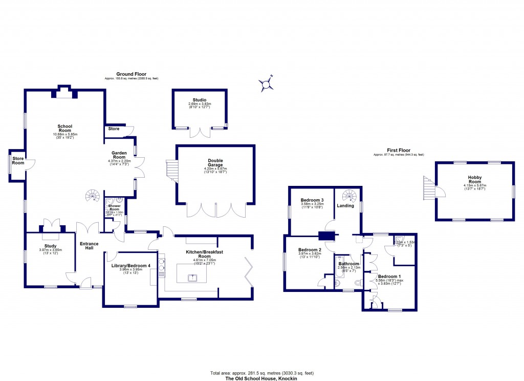 Floorplans For Knockin, Oswestry, Shropshire