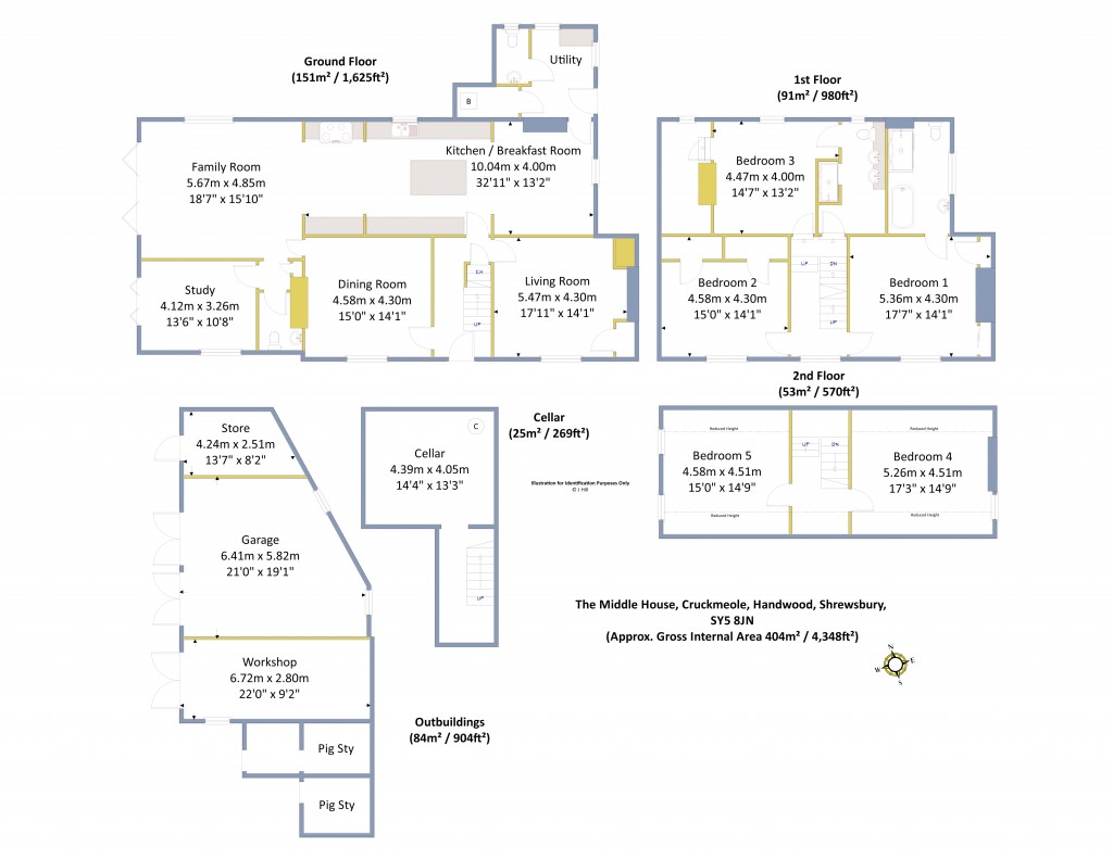 Floorplans For Hanwood, Shrewsbury