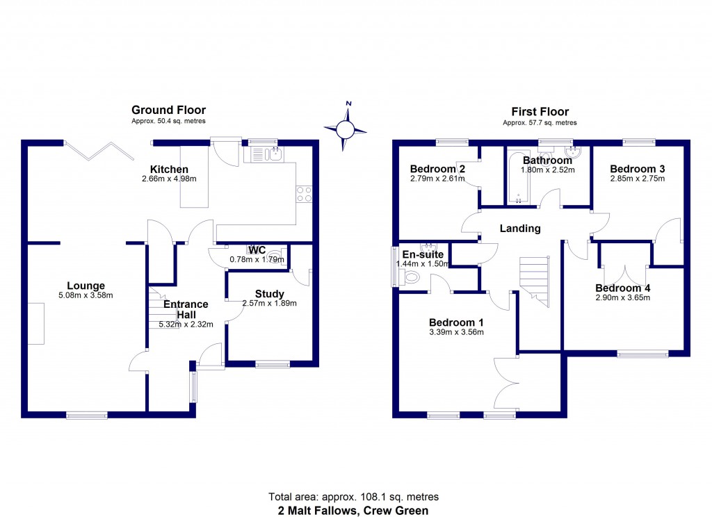 Floorplans For Crew Green, Shrewsbury, Powys