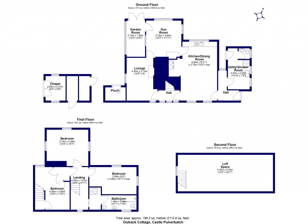 Floorplans For Pulverbatch, Shrewsbury, Shropshire
