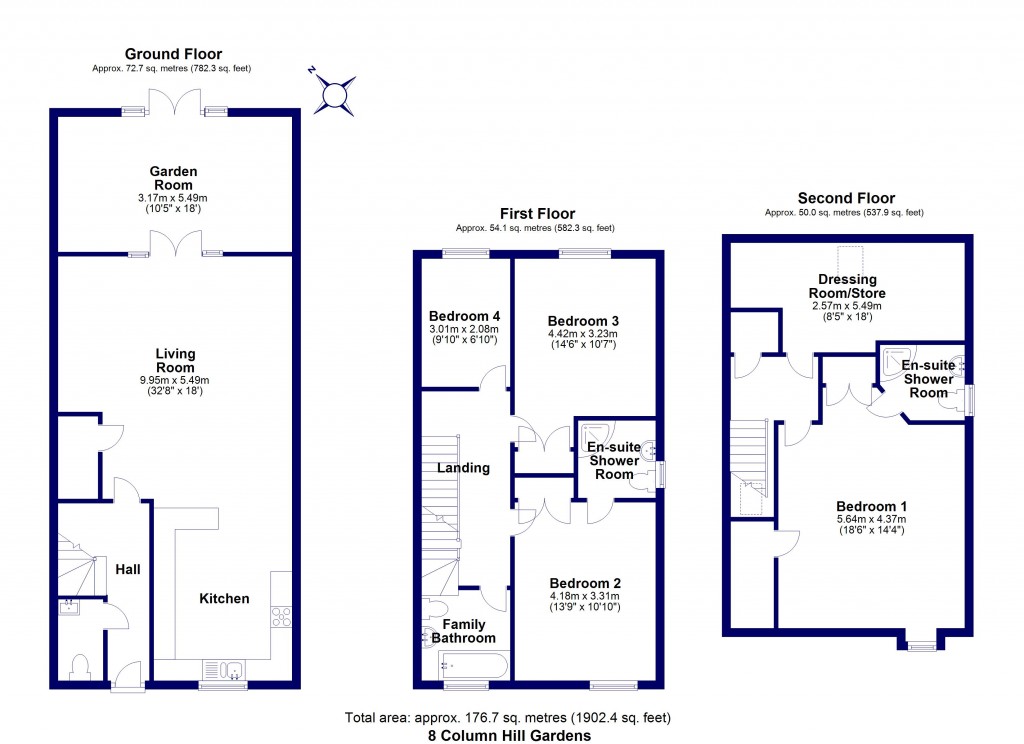 Floorplans For Column House Gardens, Preston Street, Shrewsbury