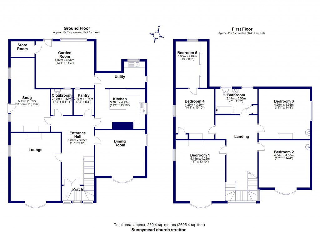 Floorplans For Carding Mill Valley, Church Stretton, Shropshire
