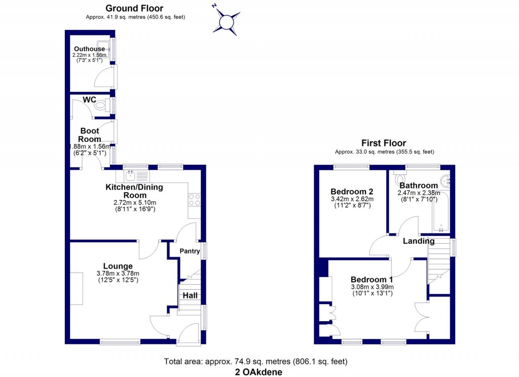 Floorplans For Oakdene, Sandy Lane, Grinshill