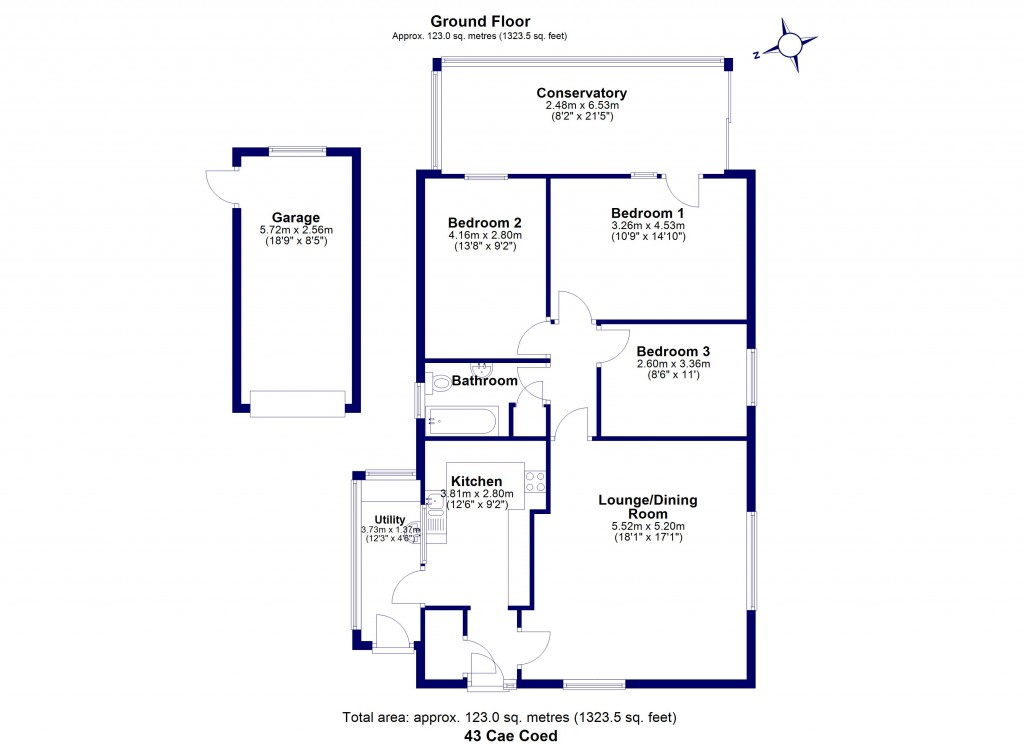 Floorplans For Cae Coed, Churchstoke, Montgomery