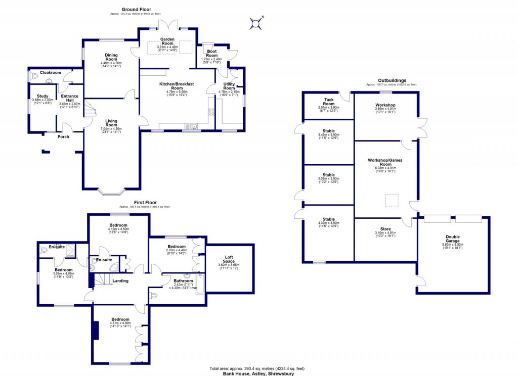 Floorplans For Astley, Shrewsbury, Shropshire