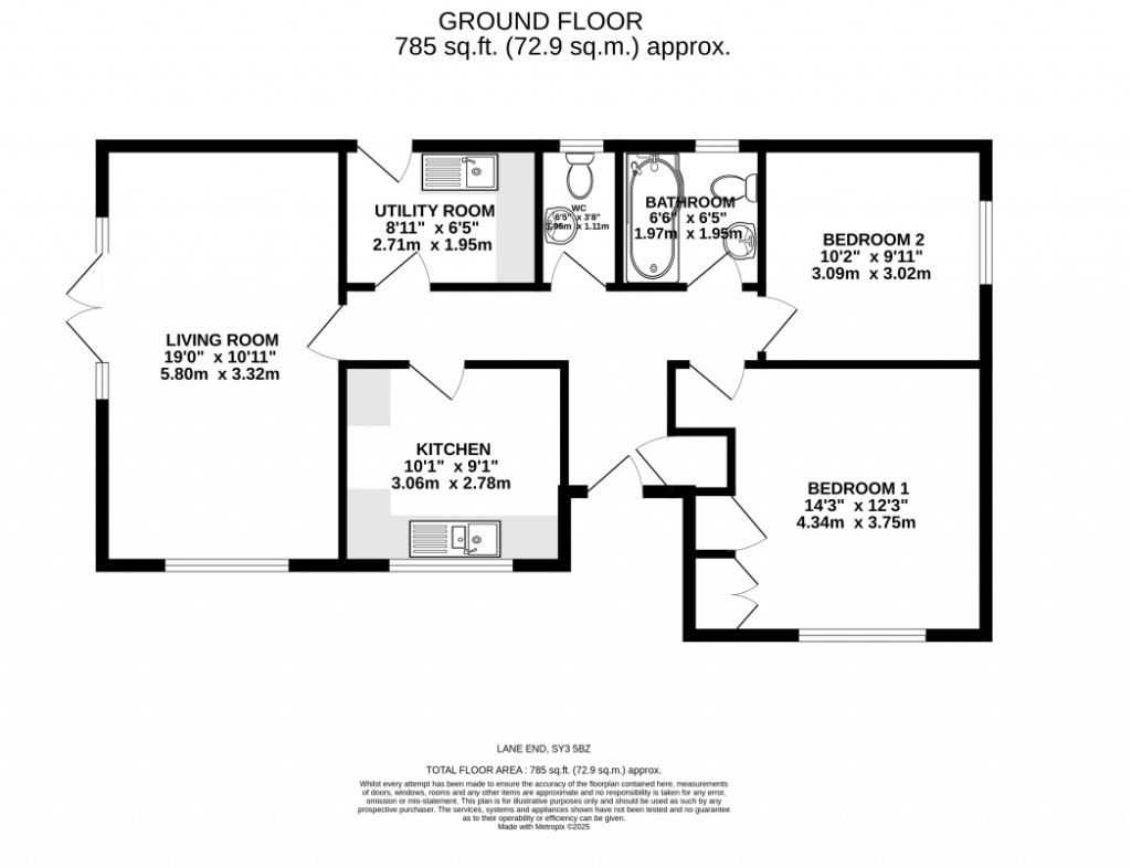 Floorplans For Corner Lane, Bicton Heath, Shrewsbury