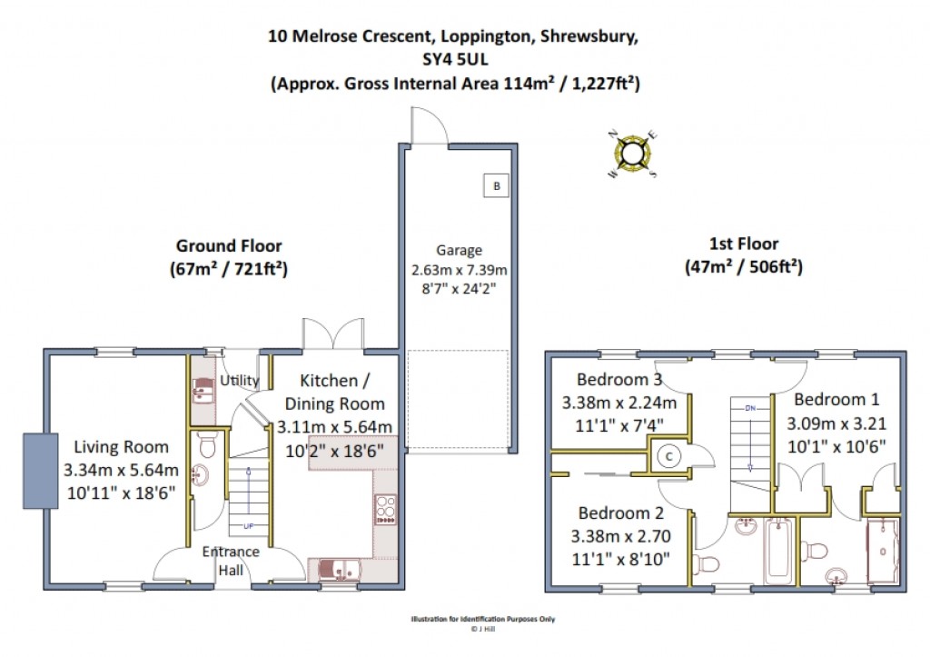 Floorplans For Melrose Crescent, Loppington, Shrewsbury