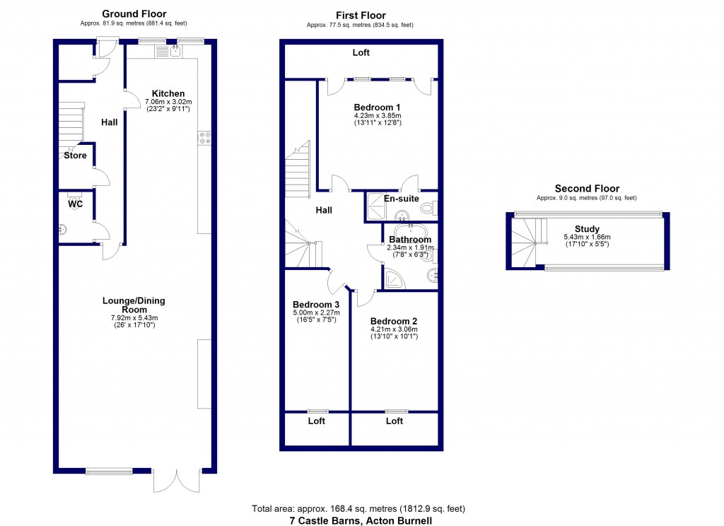 Floorplans For Acton Burnell, Shrewsbury, Shropshire