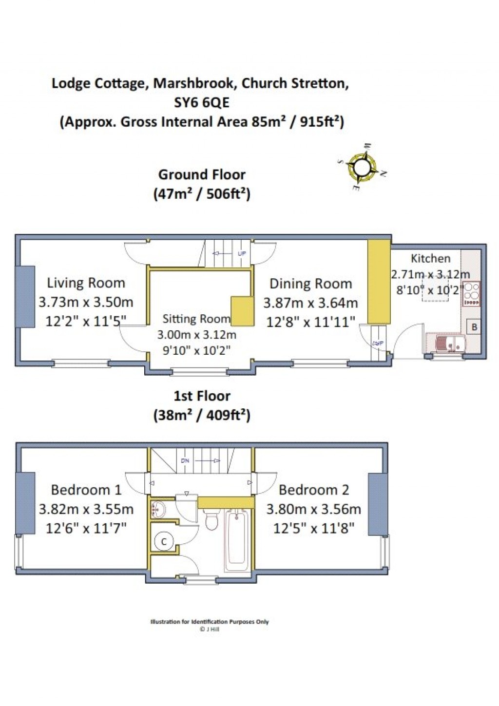 Floorplans For Marshbrook, Church Stretton, Shropshire