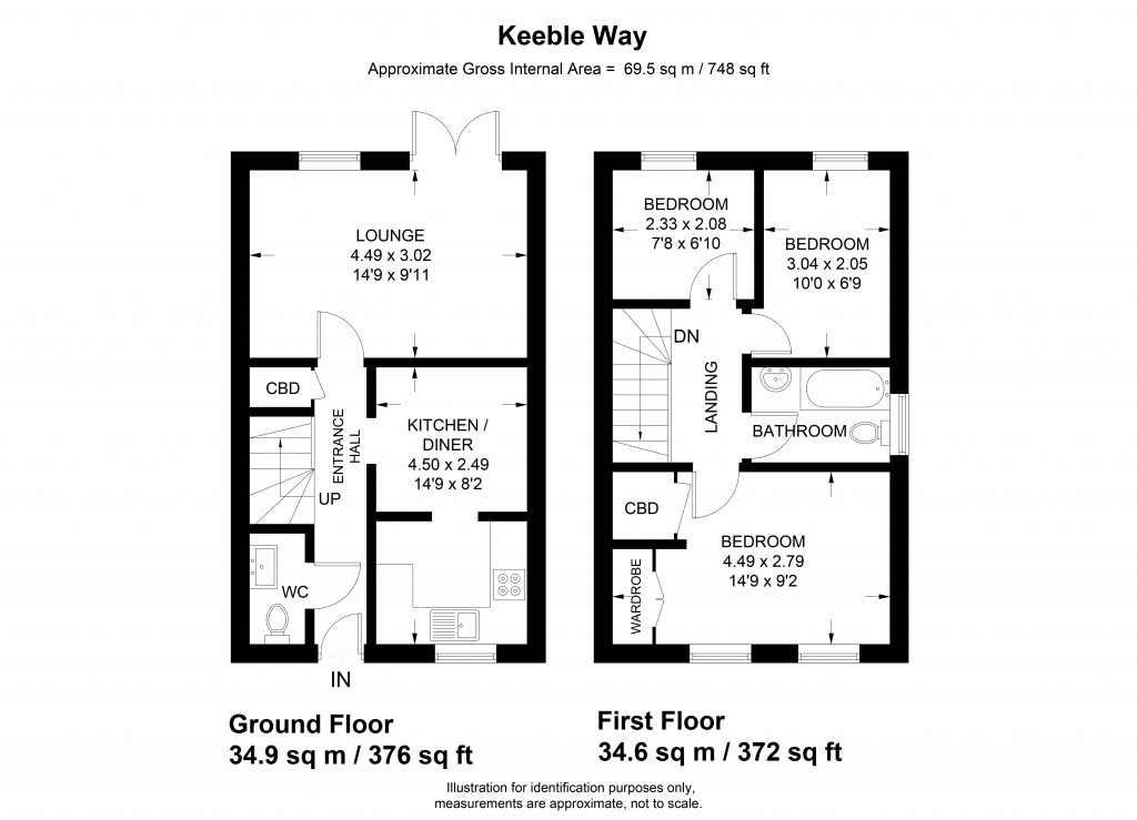 Floorplans For Keeble Way, Braintree, Essex