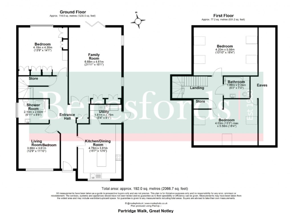 Floorplans For London Road, Great Notley, Essex