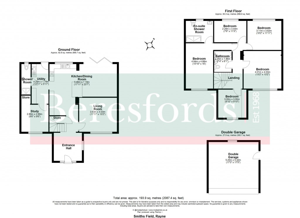 Floorplans For Rayne, Braintree, Essex