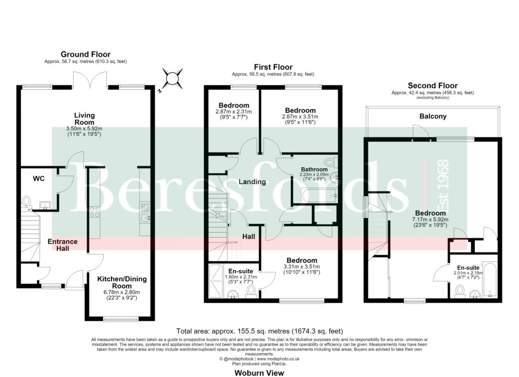 Floorplans For Chelmsford Garden, Chelmsford, Essex
